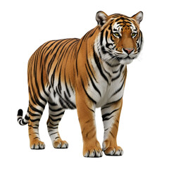 Fototapeta premium Majestic tiger portrait against dark background