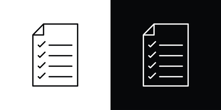List check icon linear vector icon. Editable stroke lines.