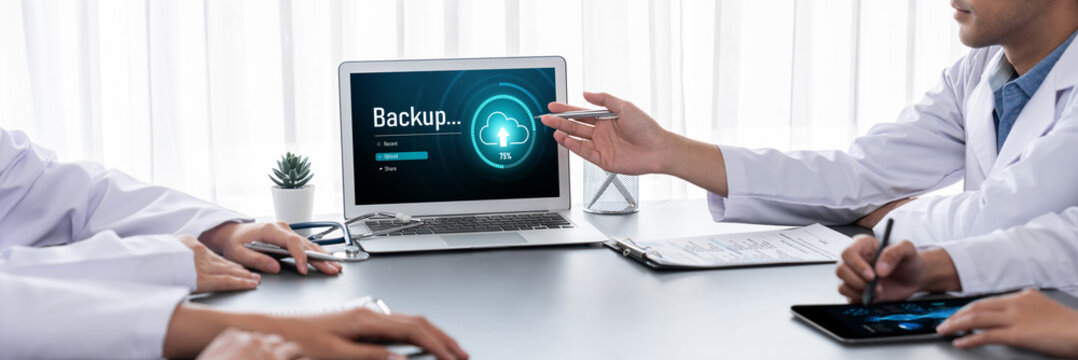 Backup Storage Data Internet Technology Business concept. Database storage cloud technology file data transfer sharing, cyber, big data information, internet banking application download upload brisk - Powered by Adobe