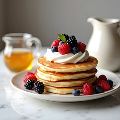 dessert, food, sweet, cake, fruit, breakfast, strawberry, berry, cream, raspberry, pancakes, delicious, plate, red, pancake, fresh, gourmet, white, raspberries, chocolate, pastry, meal, berries, blueb