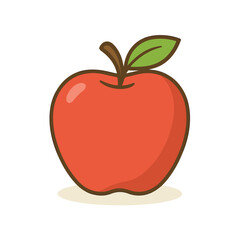 Red Apple Fruit Vector Icon