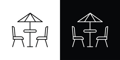 Terrace icon linear vector icon. Editable stroke lines.