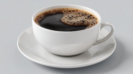 Fototapeta premium Hot Americano coffee in a cup png