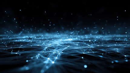 illustration of futuristic technology cyberspace. Information network of data center. Abstarct background blue wallpaper