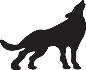 silhouette of a wolf