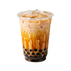 Iced brown sugar boba milk tea