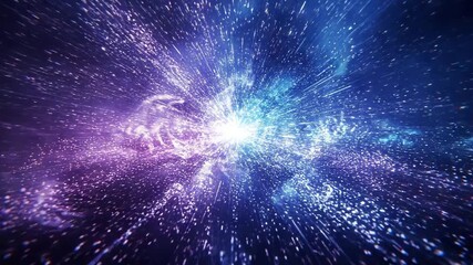 Abstract cosmic explosion with vibrant colors in space  