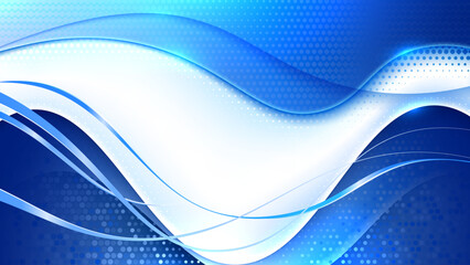 Abstract blue halftone illustration. Perfect for brochures, presentations and any design.