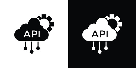 API icon Symbol, logo illustration. Vector graphics for web.