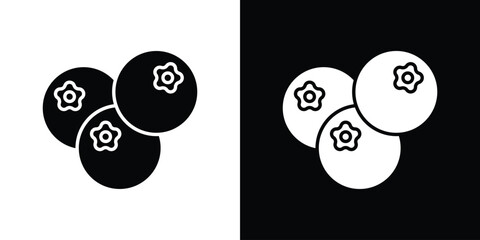 Blueberries icon Symbol, logo illustration. Vector graphics for web.