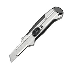 Obraz premium Modern cutter knife against a black background