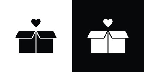 Donation box icon Symbol, logo illustration. Vector graphics for web.