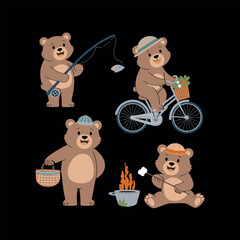 Bear t shirt design urban style