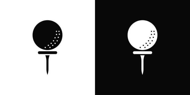 Golf ball icon Symbol, logo illustration. Vector graphics for web.