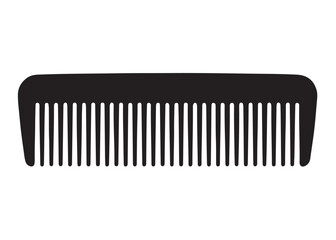 hair comb logo silhouette vector, comb logo icon vector design, hair brush vector logo silhouette illustration, black hair cutting comb logo vector silhouette on white background