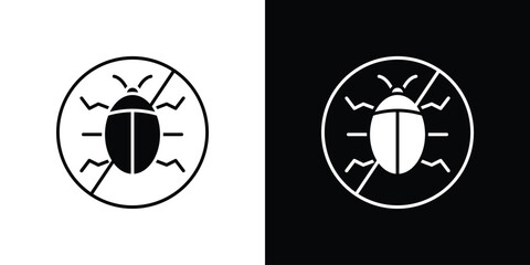 No Bug icon Symbol, logo illustration. Vector graphics for web.