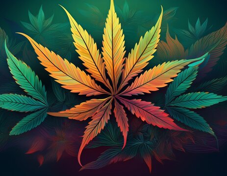 Hintergrund, Wallpaper Hanfblatt