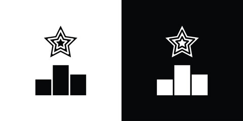 Podium star icon Symbol, logo illustration. Vector graphics for web.