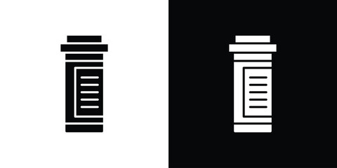 Prescription bottle icon Symbol, logo illustration. Vector graphics for web.