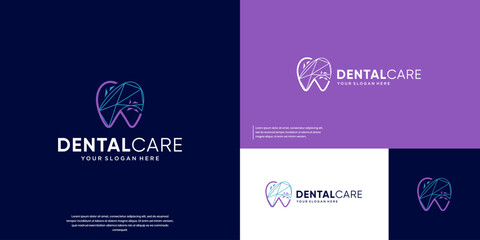 Fototapeta premium Abstract teeth with pixel fragments, modern digital health symbols, doctors, vector graphic templates.