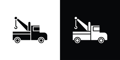 Tow truck icon Symbol, logo illustration. Vector graphics for web.