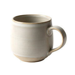 Ceramic mug on black background studio shot