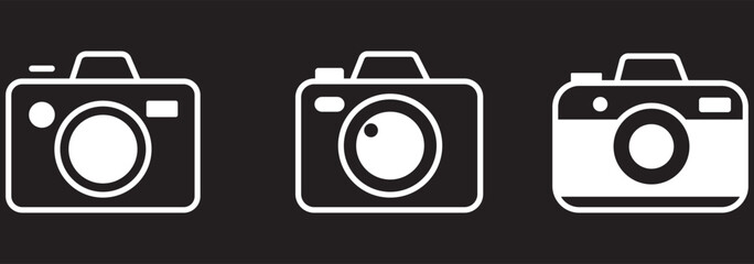 Camera icon set. photo camera icon. camera photography icon. EPS 10
