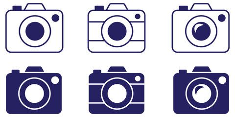 Camera icon set. photo camera in flat style symbol. photography camera line art signs, vector illustration. EPS 10Camera icon set. photo camera in flat style symbol. photography camera line art signs,