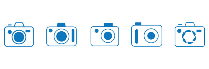 Camera icon set. photo camera icon. camera photography icon. EPS 10