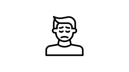 drooping person animated icon