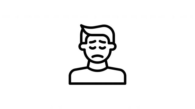 drooping person animated icon
