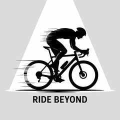 Dynamic Cyclist Silhouette A Rider in Motion A Symbol of Speed and Endurance for Sports Enthusiasts and Fitness Lovers