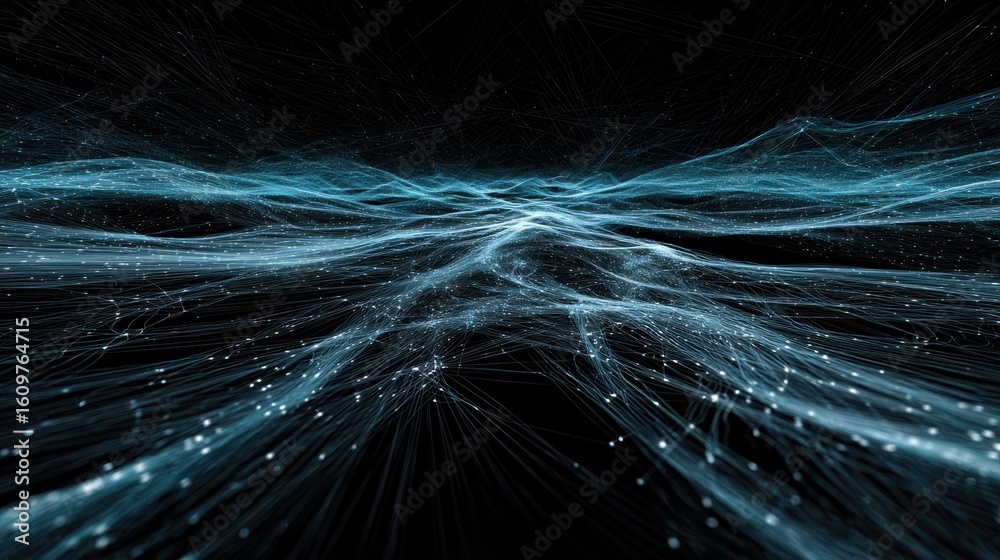 Poster big data flow technology and science vector background, tech abstraction with lines electronics and 