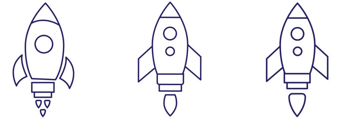 Startup icon set vector in black and white colors. white background. EPS 10 