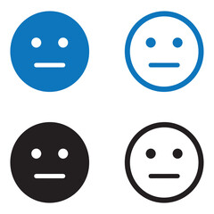Feedback emoji icon set. Feedback emoji icon solid and line. vector illustration. eps file.