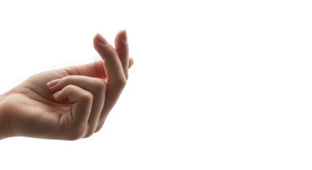 Woman s hand snapping fingers with copy space against black background