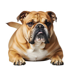 Obraz premium Bulldog portrait against a dark background
