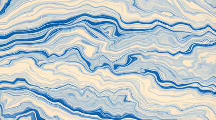 Antique Marbled Paper ephemera water marbling Blue Navy