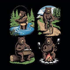 Bear t shirt design 