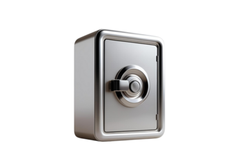 Realistic safe bank box icon isolated for security, finance, vault, or protection display.