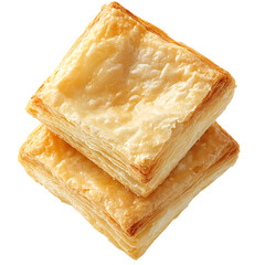 Golden, Flaky Pastries Stacked Together