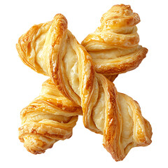Golden, Flaky Pastries Arranged in a Cluster