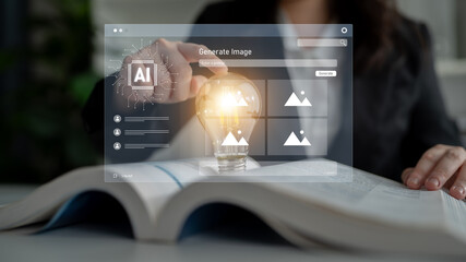 AI image generator interface enables image, AI, and generator process by converting user prompt into visual content using intelligent algorithms Latch