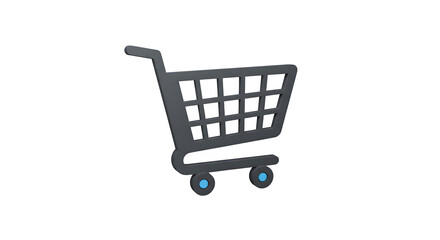 shopping cart isolated on white