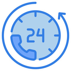 24 Hours Support Icon