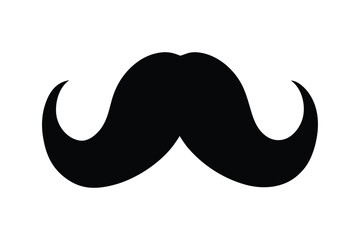 A moustache silhouette icon vector illustration