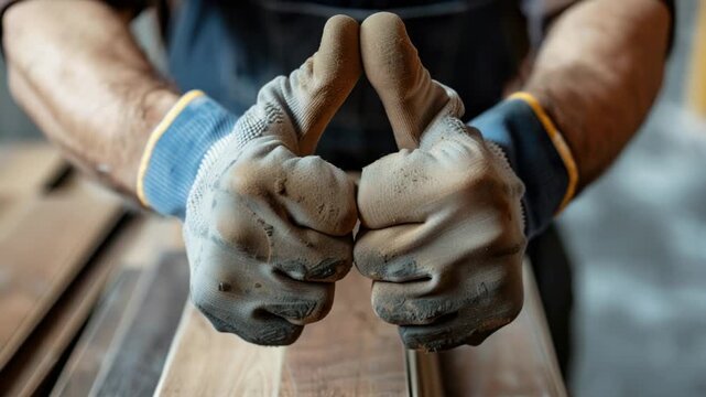 A close-up of someone holding a pair of gloves, suitable for use in various contexts where gloves are relevant