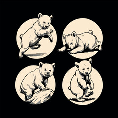 Bear t shirt design 