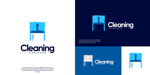 logo scrap glass cleaner, abstract symbol, maintenance, graphic design illustration.