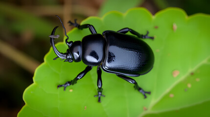 Copris lunaris, the rhinoceros beetle 2